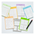 LACONIC Style Sticker Monthly pack showing a large undated monthly calendar planner sticker attached to notebook paper. / Lot de stickers LACONIC Style Monthly montrant un grand autocollant d'agenda mensuel non daté collé sur la page d'un carnet.