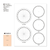 LACONIC Style Sticker pack showing circular pie chart stickers for daily routine planning and time tracking on notebook pages. / Lot de stickers LACONIC Style présentants des autocollants ronds en forme de camembert pour le suivi du temps et l'organisation quotidienne.