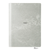 LACONIC B7C Pocket Log Diary in Grey shown closed and open to interior daily log pages featuring meal trackers, weather prompts, and grid notes. / Carnet LACONIC B7C Pocket Log Gris présenté fermé et ouvert sur des pages de journal quotidien avec suivi des repas, météo et notes quadrillées.
