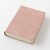 MIDORI hibino Diary 2027 A6 Limited Edition Pink featuring a textured leather embossed cover with gold foil stamping. / Agenda MIDORI hibino 2027 A6 Édition Limitée Rose présentant une couverture souple gaufrée effet cuir avec marquage à la feuille d'or.