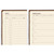 Hobonichi 5-Year Techo A5 2027-2031 five-year daily journal with brown textured cover and gold foil details. / Journal quinquennal Hobonichi 5-Year Techo A5 2027-2031 avec couverture texturée marron et détails en feuille d'or.