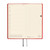 Hobonichi Techo 2027 Weeks in Colors: Poppy Red. Slim hardcover weekly planner with a vivid scarlet woven bookbinding cover, gold 2027 foil, and a wallet-sized weekly horizontal layout. Hobonichi Techo 2027 Weeks, couleur Colors : Poppy Red. Agenda hebdomadaire mince à couverture rigide, textile de reliure rouge coquelicot, millésime 2027 en foil or et format portefeuille à mise en page hebdomadaire horizontale.