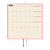 Hobonichi Techo 2027 Weeks Mega Colors: Pink Sapphire. Slim expanded hardcover weekly planner in vivid pink with metallic pink 2027 foil and extra grid memo pages. Hobonichi Techo 2027 Weeks Mega Colors : Pink Sapphire. Agenda hebdomadaire mince à couverture rigide rose vif, millésime 2027 en foil rose métallique et pages mémo