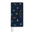 Hobonichi Techo 2027 Weeks Mega Bow & Tie: Candy Dream. Slim expanded hardcover weekly planner with a deep navy necktie-woven cover of colourful candies and extra grid memo pages. Hobonichi Techo 2027 Weeks Mega Bow & Tie : Candy Dream. Agenda hebdomadaire mince à couverture rigide bleu marine en tissu de cravate, parsemée de bonbons tissés et pages mémo quadrillées supplémentaires.