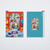 Hobonichi A6 Pencil Board Yumi Kitagishi: In the Room. Thin Yupo board for A6 with two cats in a colourful room, millimetre ruler and Today tab. Planche à crayon Hobonichi A6 Yumi Kitagishi : In the Room. Plaque Yupo fine pour A6 : deux chats dans une pièce colorée, règle millimétrée et onglet Today.