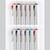 Hobonichi x TSUKI no IRO Uniball One 0.38 Jan–June Set with Case. Six 0.38 mm pens in monthly colours from Mandarin Orange to Green Black, in a brown PVC case with a rear pocket. Set Uniball One 0.38 Hobonichi x TSUKI no IRO janv.–juin avec étui. Six stylos 0,38 mm aux couleurs mensuelles, de Mandarin Orange à Green Black, dans un étui PVC brun à poche arrière.