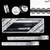 BGM Monotone Washi Tape Swag (1.5 cm). A 15 mm × 5 m black-and-white foil-stamped washi roll of floral swag. Ruban washi BGM Monotone Swag (1,5 cm). Rouleau washi 15 mm × 5 m noir et blanc, dorure, motif de guirlande florale.