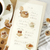 BGM Today’s Cafe Sticker Set Home Cafe. A foil-stamped flake pack of 45 home-café stickers (15 designs × 3) in a 90 × 100 mm sleeve. Set d’autocollants BGM Today’s Cafe Home Cafe. 45 stickers café à la maison dorés (15 motifs × 3), pochette 90 × 100 mm.