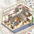 BGM Diorama 2.5D Sticker Set Supermarket. Two 128 × 130 mm fold-open PET-and-paper sheets of a container-shaped supermarket. Set d’autocollants BGM Diorama 2.5D Supermarket. Deux feuilles 128 × 130 mm PET et papier, supermarché en conteneur à ouvrir.