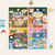 BGM Retro Stroll Sticker Set Stationery Store. A foil-stamped flake pack of 45 stationery-shop stickers (15 designs × 3) in a 90 × 100 mm sleeve. Set d’autocollants BGM Retro Stroll Stationery Store. 45 stickers papeterie dorés (15 motifs × 3), pochette 90 × 100 mm.