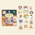BGM Retro Stroll Sticker Set Stationery Store. A foil-stamped flake pack of 45 stationery-shop stickers (15 designs × 3) in a 90 × 100 mm sleeve. Set d’autocollants BGM Retro Stroll Stationery Store. 45 stickers papeterie dorés (15 motifs × 3), pochette 90 × 100 mm.