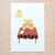 Cozyca × Mariko Fukuoka Postcard Set Tea Time. Ten 100 × 148 mm postcards in five animal tea-party designs. Set cartes postales Cozyca × Mariko Fukuoka Tea Time. Dix cartes 100 × 148 mm, cinq goûters d’animaux.