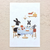Cozyca × Mariko Fukuoka Postcard Set Tea Time. Ten 100 × 148 mm postcards in five animal tea-party designs. Set cartes postales Cozyca × Mariko Fukuoka Tea Time. Dix cartes 100 × 148 mm, cinq goûters d’animaux.