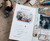 La Dolce Vita 10th Anniversary Notebook Dark Blue Floral B6 Slim blank notebook. / Carnet de notes vierge La Dolce Vita 10th Anniversary Dark Blue Floral format B6 Slim.