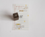 La Dolce Vita Wooden Rubber Stamp Letter mini hand-stained stamp. / Mini tampon en bois La Dolce Vita Letter enveloppe avec poignée en hêtre teinté.