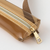 MIDORI Book Band Pen Case Transparent Brown pencil pouch with elastic band. / Trousse a stylos transparente marron MIDORI avec bande elastique reglable.