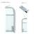 Sun-Star Mitte Clear Slim Pen Case Silver Gray pearl trim L-shaped clear pouch. / Trousse a stylos transparente fine Sun-Star Mitte gris argente nacre fait par Sun-Star Japon.
