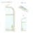 Sun-Star Mitte Clear Slim Pen Case Shiny White pearl trim L-shaped clear pouch. / Trousse a stylos transparente fine Sun-Star Mitte blanc brillant nacre fait par Sun-Star Japon.