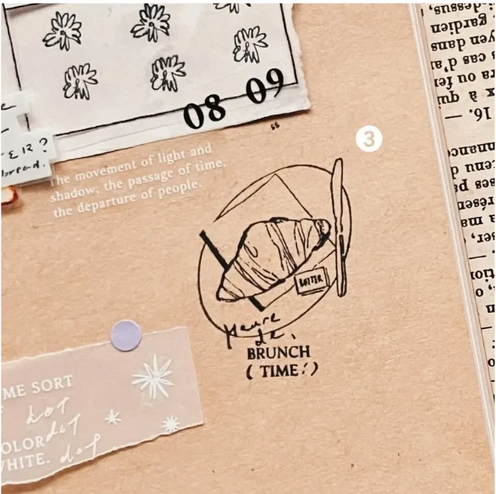 Some Sort of Fern French Afternoon Rubber Stamp - Brunch Time!