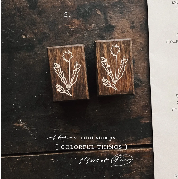 Some Sort of Fern Mini Rubber Stamp - Dandelion