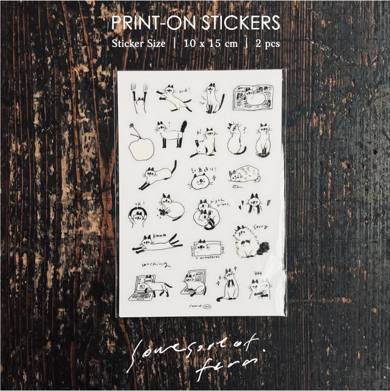 Some Sort of Fern Transfer Sticker Set - Little Black Faces (2 sheets)