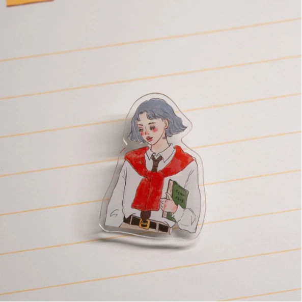 La Dolce Vita Acrylic Clip - Red Scarf