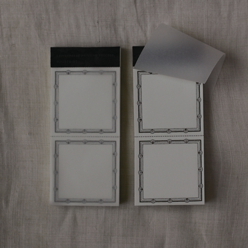 Classiky Letterpress Memo Pad - Brown