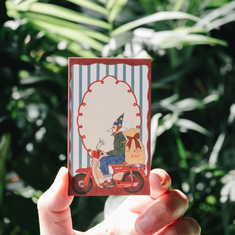 La Dolce Vita Christmas Mini Card Set - My bike is my sleigh (10 sheets)