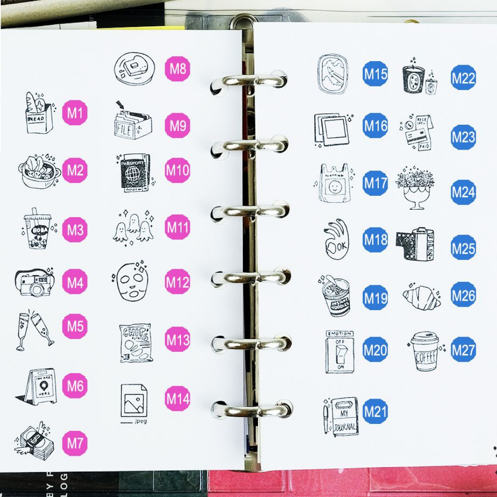Kurukynki DAY TO DAY Rubber Stamp - Mini (27 options)