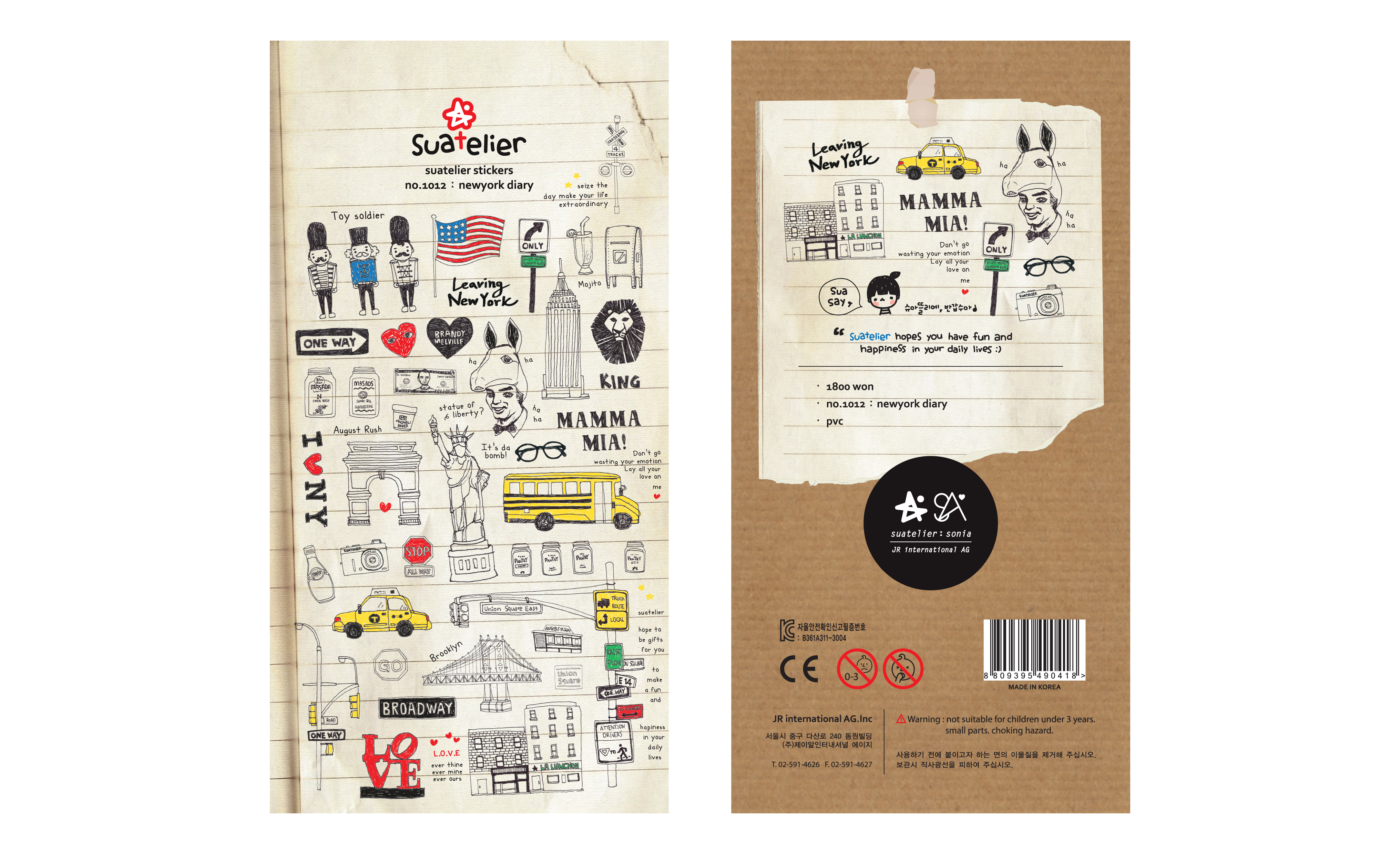 Suatelier Sticker - Newyork Diary