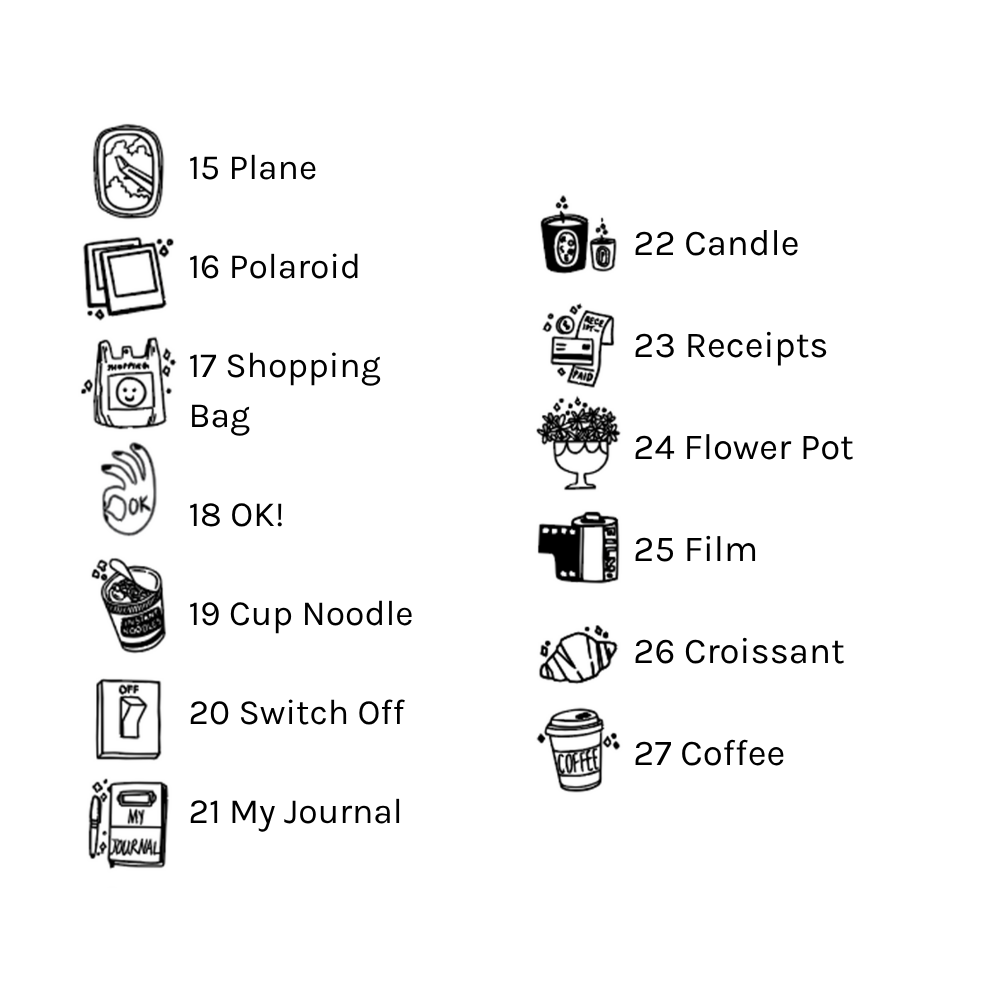 Kurukynki DAY TO DAY Rubber Stamp - Mini (27 options)