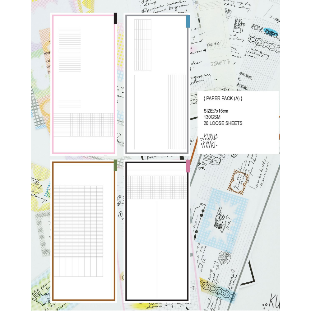 Kurukynki DAY TO DAY Paper Pack A (20 sheets)