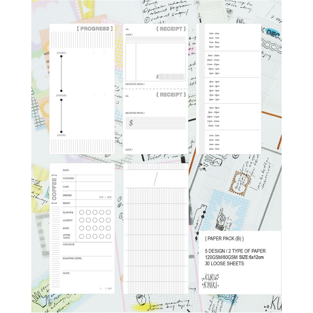 Kurukynki DAY TO DAY Paper Pack B (30 sheets)