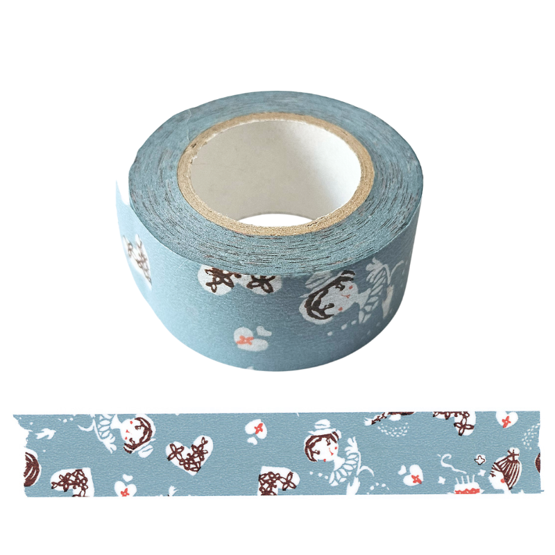 Classiky Girl Masking Tape - Asagi (2.4cm)