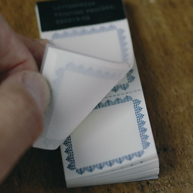 Classiky Letterpress Memo Pad - Dark Blue