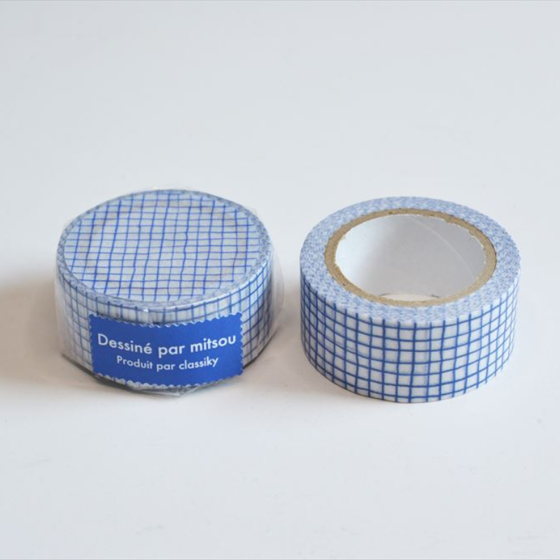 Classiky Mitsou Masking Tape - Blue Checker