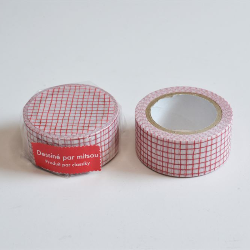 Classiky Mitsou Masking Tape - Red Checker