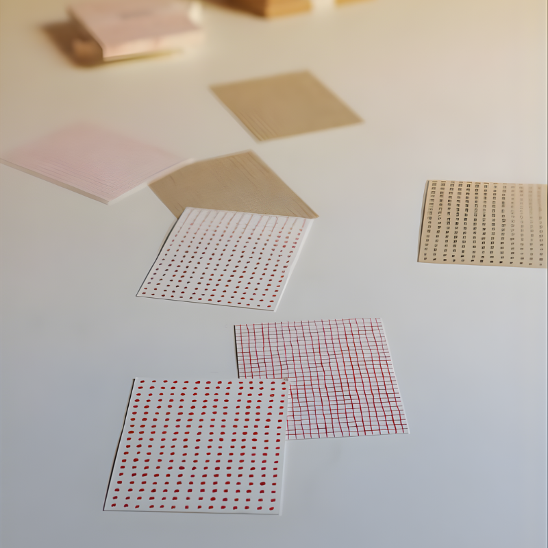 Classiky Mitsou Letterpress Label Card Set - Black Checker