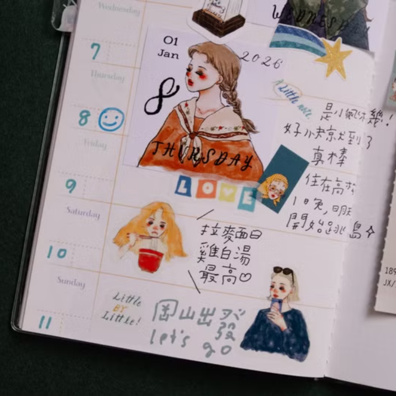 La Dolce Vita A6 Washi Sticker - It's so nice to have you