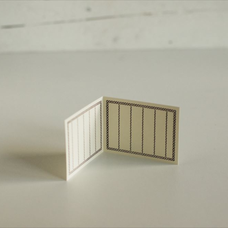 Classiky Letterpress Folded Memo Card Set - Deep Purple