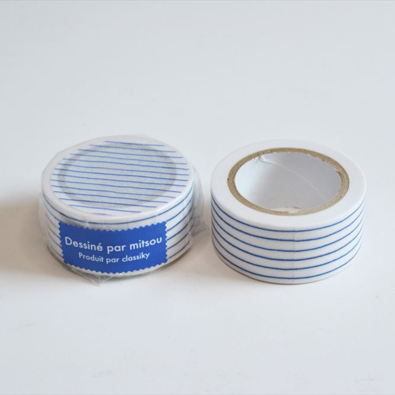 Classiky Mitsou Masking Tape - Blue Stripe