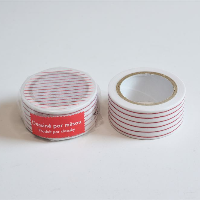 Classiky Mitsou Masking Tape - Red Stripe