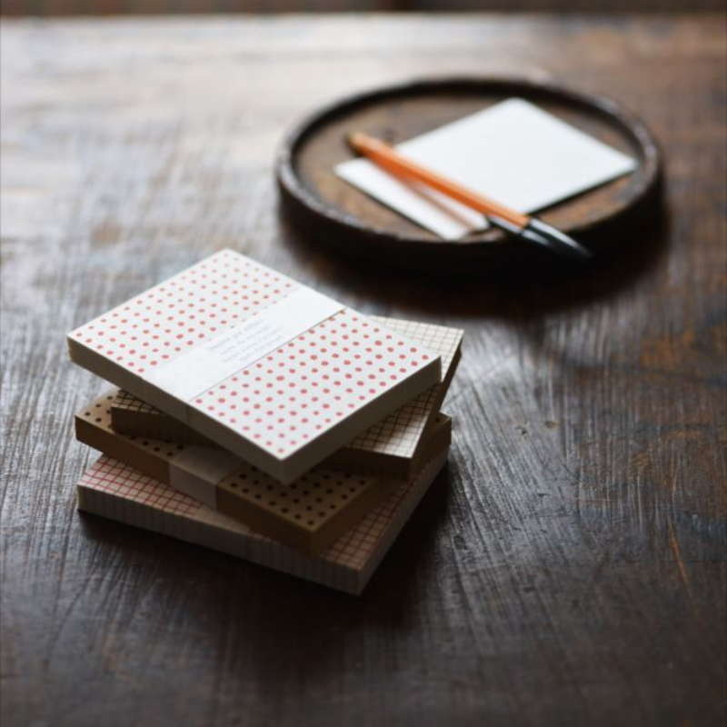 Classiky Mitsou Letterpress Label Card Set - Black Checker