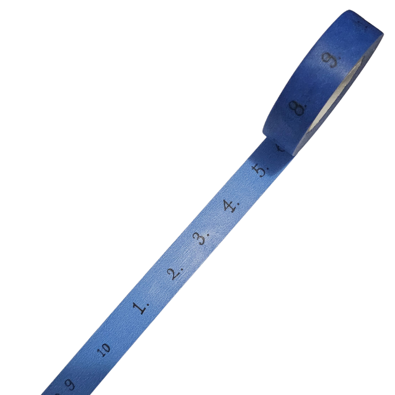 Classiky Number Washi Tape - Blue