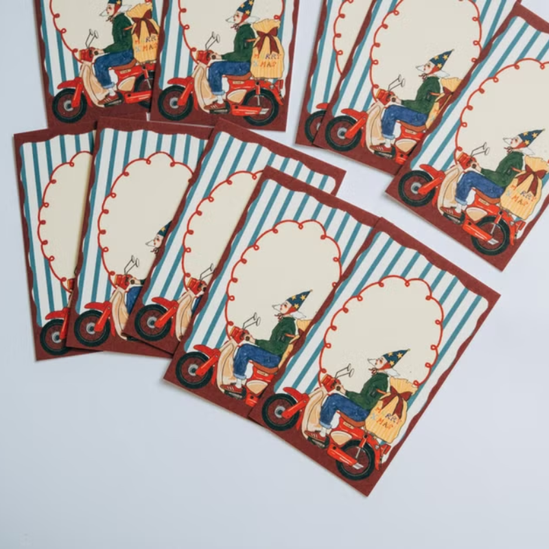 La Dolce Vita Christmas Mini Card Set - My bike is my sleigh (10 sheets)