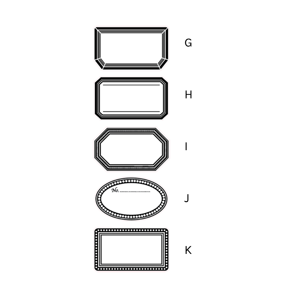 Kurukynki CLASSIQUE FRAME Rubber Stamp (5 options)