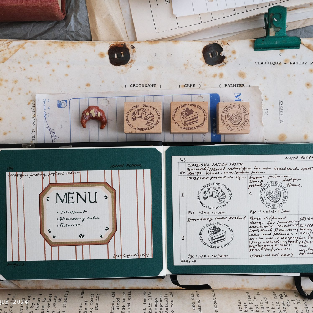 Kurukynki PASTRY POSTAL Rubber Stamp (3 options)