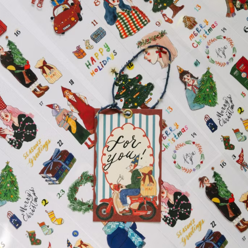 La Dolce Vita Christmas Mini Card Set - My bike is my sleigh (10 sheets)