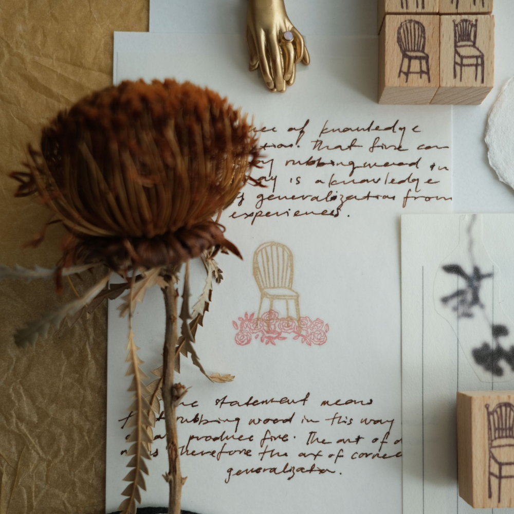 Kurukynki CHAISE DE GARDEN Rubber Stamp (4 options)