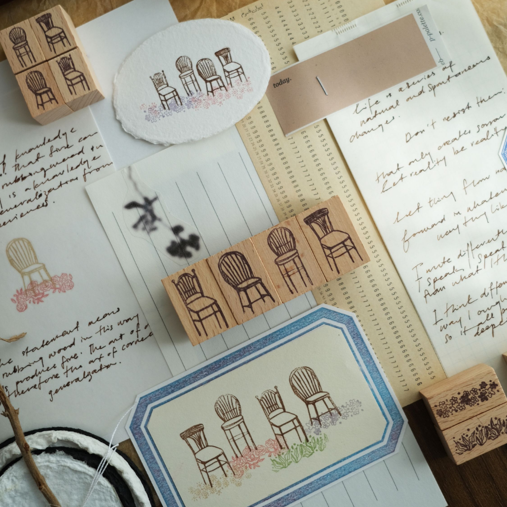 Kurukynki CHAISE DE GARDEN Rubber Stamp (4 options)